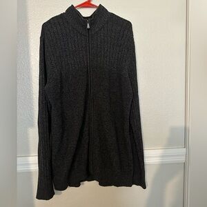 Men's Zip-Front Cable Knit Sweater